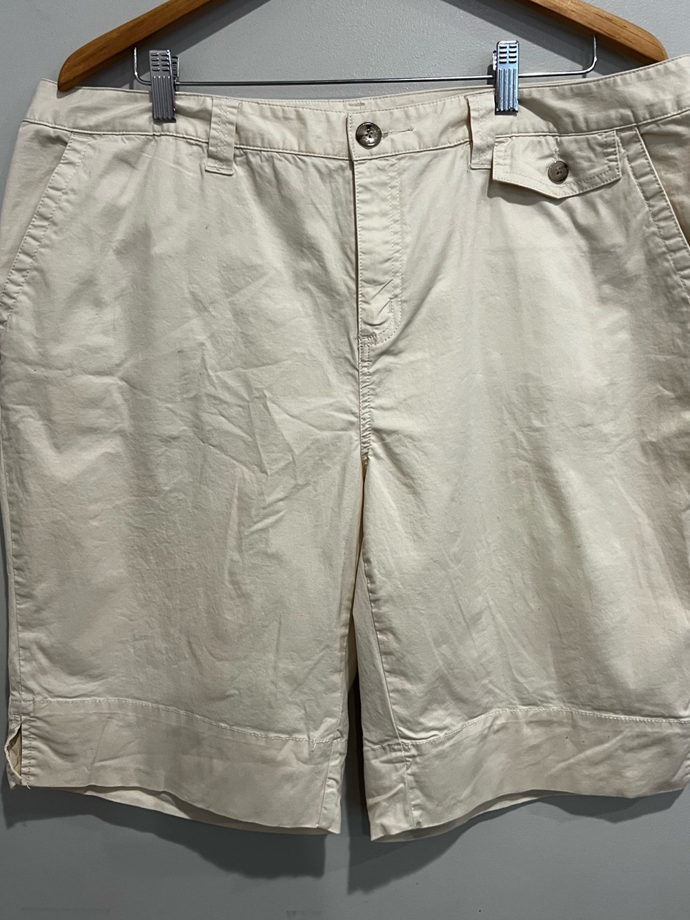 a.n.a. womens 18w cotton bermuda shorts cruise wear vacation beach
